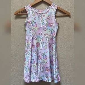 Girl Unicorn Donut Theme Pink Dress Girl Size -4/5